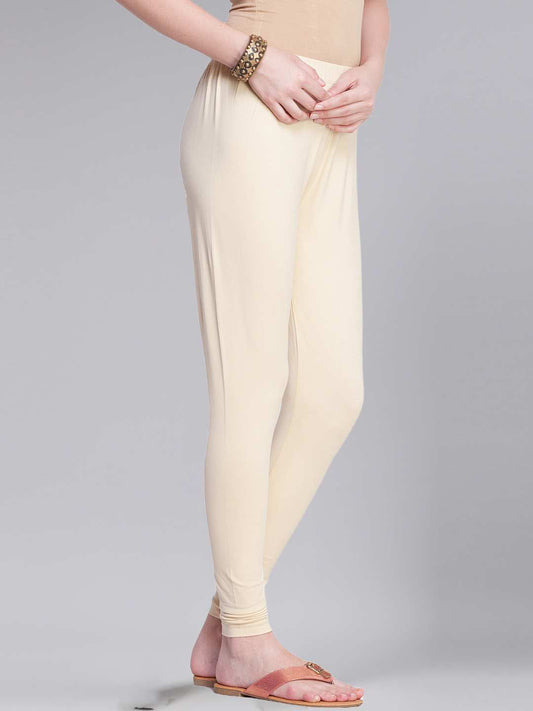 Dollar Missy Women’s Cotton Ankle Length Leggings - Off White