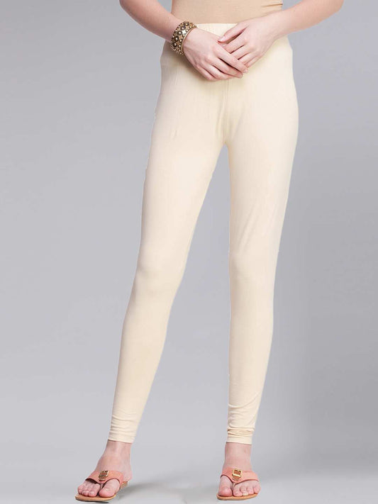 Dollar Missy Women’s Cotton Ankle Length Leggings - Off White