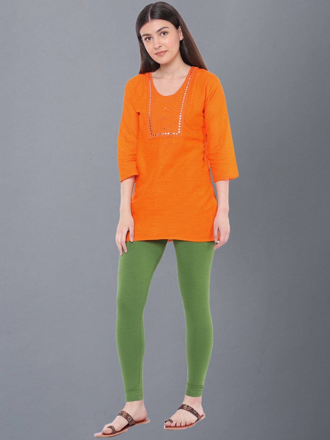 Dollar Missy Women’s Cotton Ankle Length Leggings - Forest Green