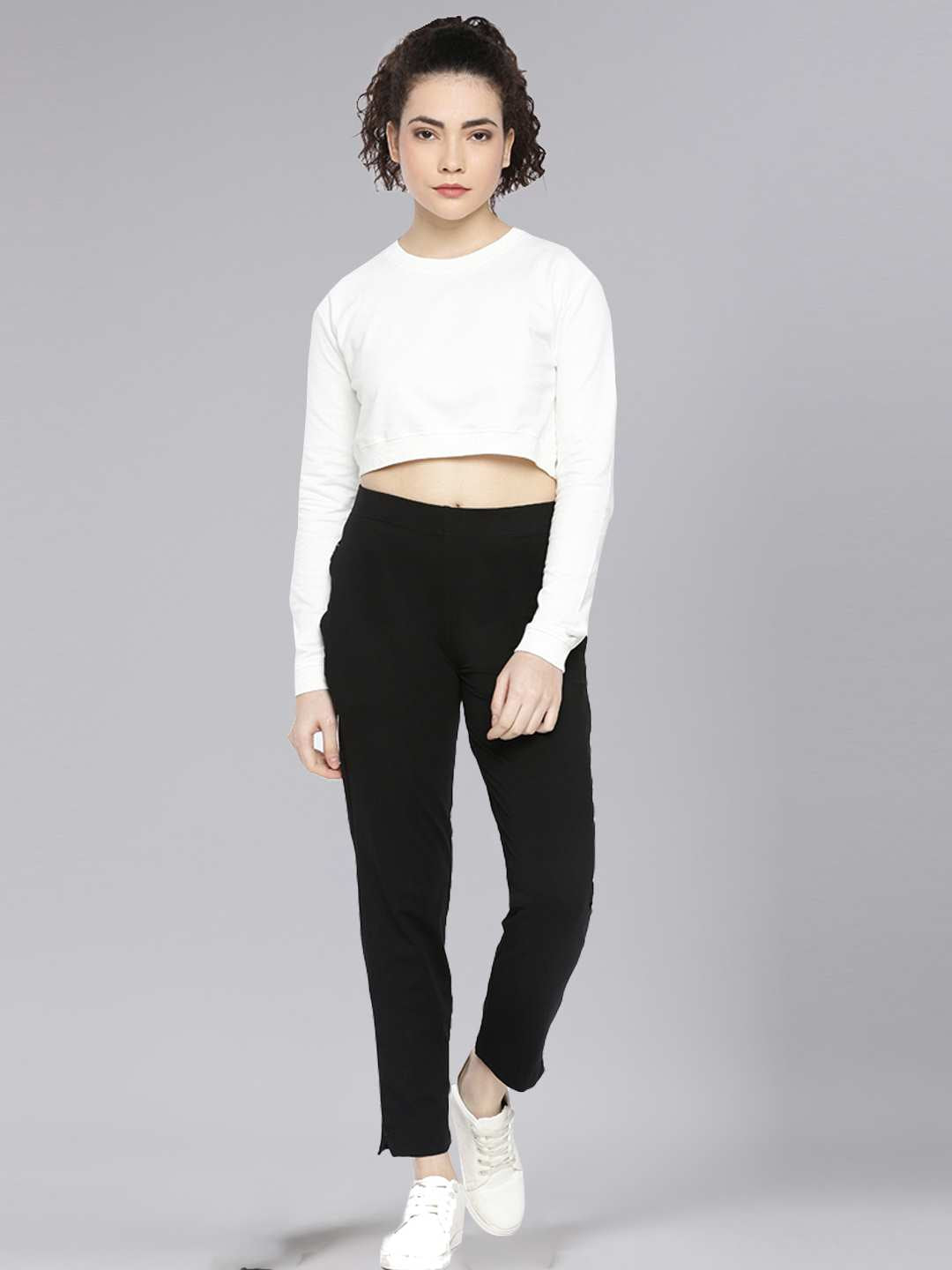 Dollar Missy Women’s Cotton Four Way Kurti Pant - Black