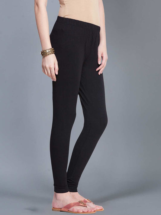 Dollar Missy Women’s Cotton Four Way Ankle Length Leggings - Black