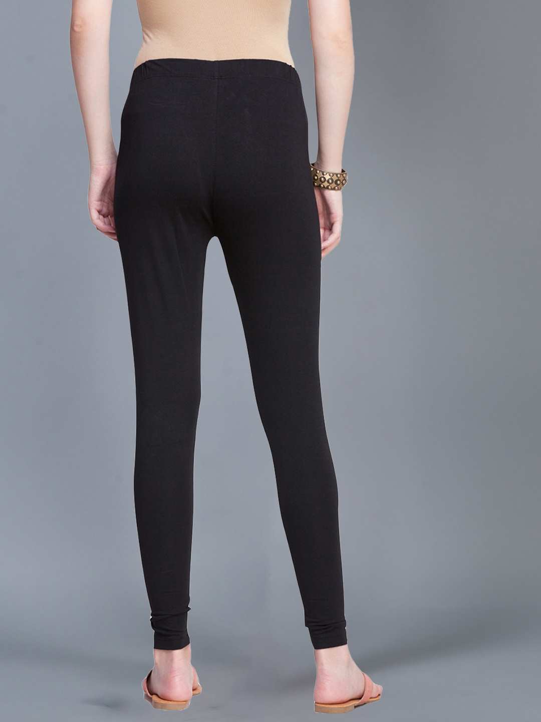 Dollar Missy Women’s Cotton Four Way Ankle Length Leggings - Black