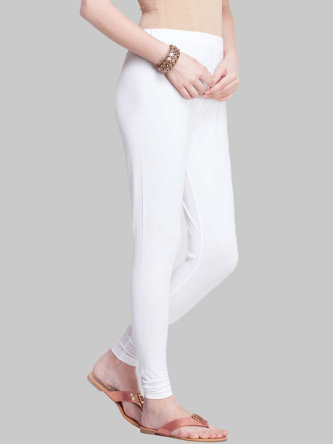 Dollar Missy Women’s Cotton Ankle Length Leggings - White