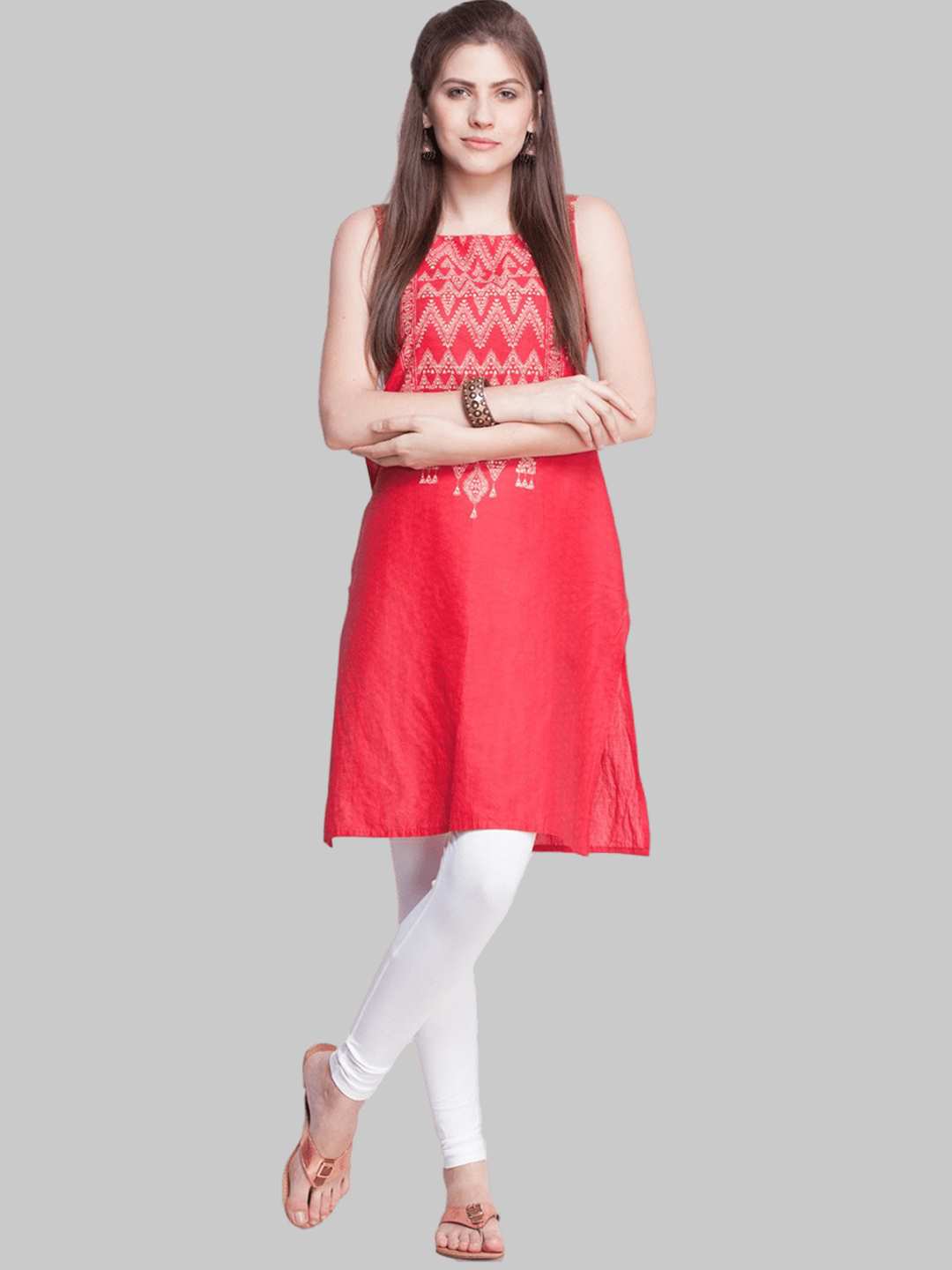 Dollar Missy Women’s Cotton Ankle Length Leggings - White