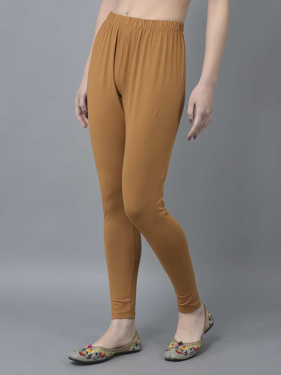 Dollar Missy Women’s Cotton Ankle Length Leggings - Biscuit