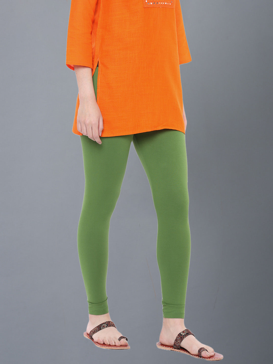 Dollar Missy Women’s Cotton Ankle Length Leggings - Forest Green