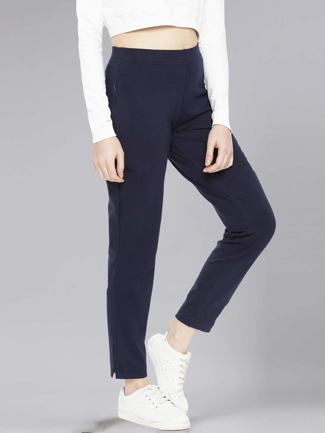 Dollar Missy Women’s Cotton Four Way Kurti Pant - Charcoal