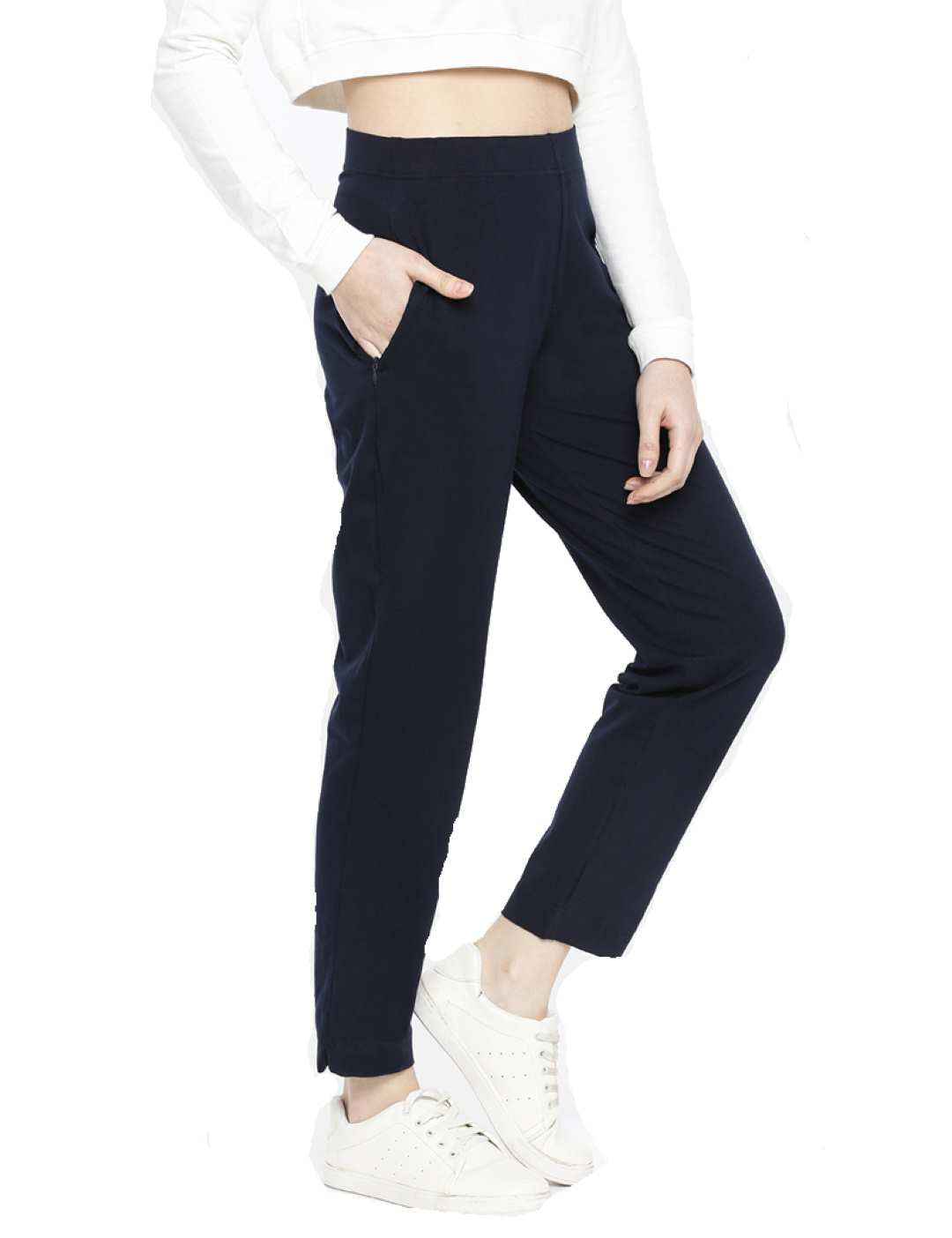 Dollar Missy Women’s Cotton Four Way Kurti Pant - Midnight Blue